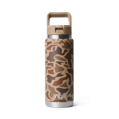 Yeti Rambler® 26oz (769 ml) Insulated Stainless Steel Water Bottle with Straw Cap - Perfect for Outdoor Adventures and Daily Hydration