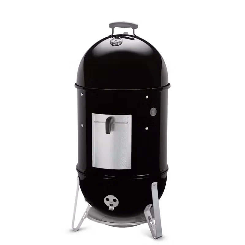 Weber Smokey Mountain 47cm BBQ Smoker Cooker with Cover - Perfect for Slow and Low Smoking