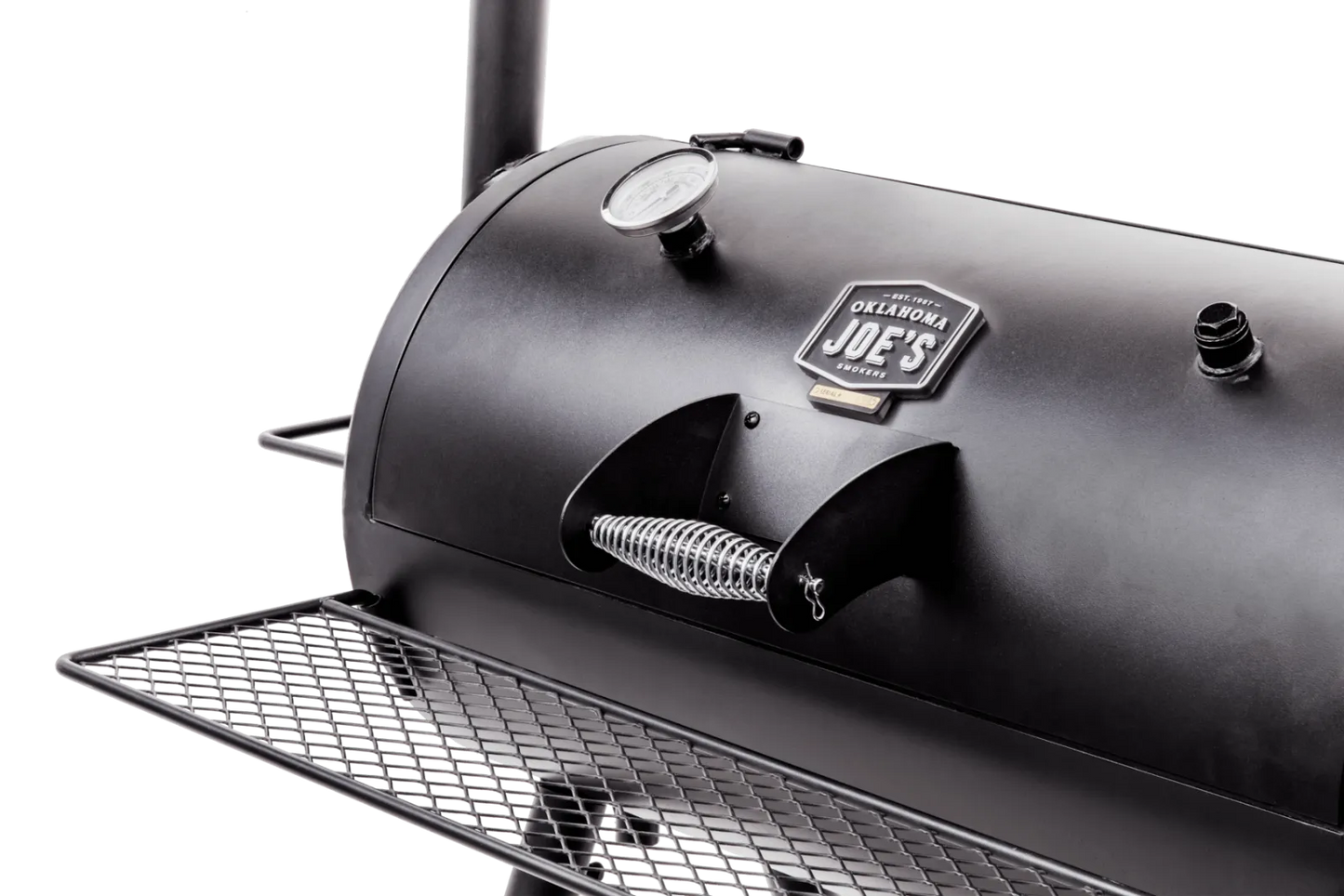 Char-Broil Oklahoma Joe's Highland Offset Smoker BBQ - Heavy-Duty Charcoal Grill with Temperature Gauge