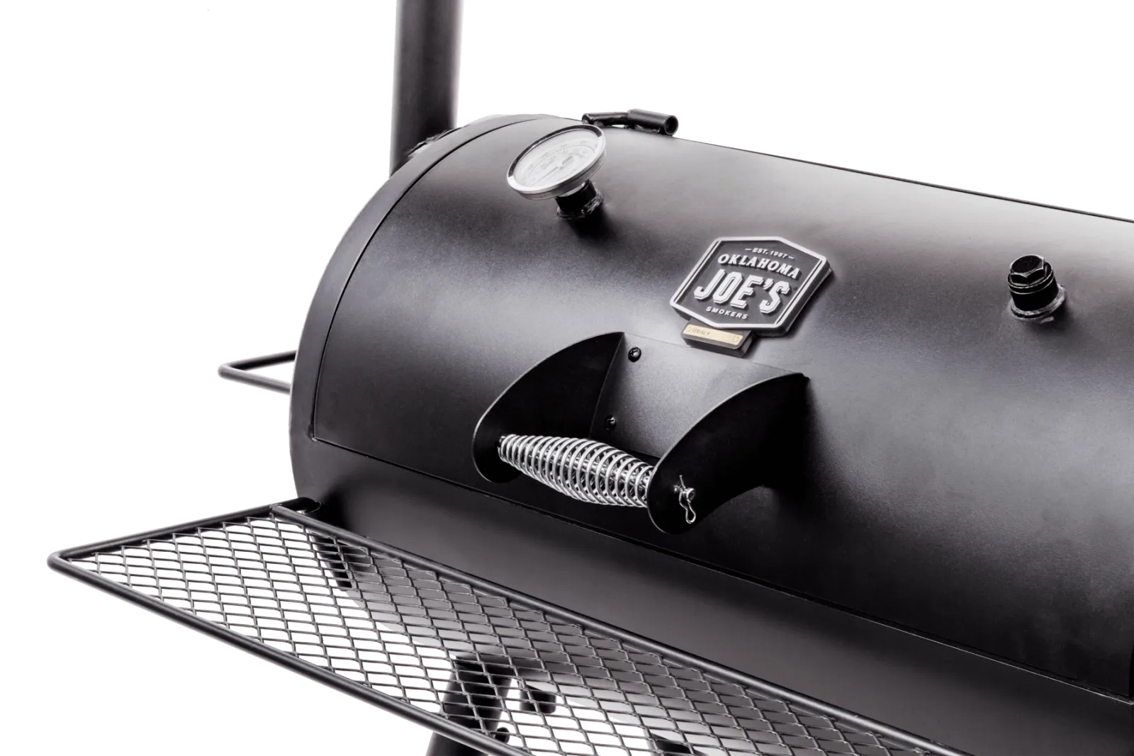 Char-Broil Oklahoma Joe's Highland Offset Smoker BBQ - Heavy-Duty Charcoal Grill with Temperature Gauge