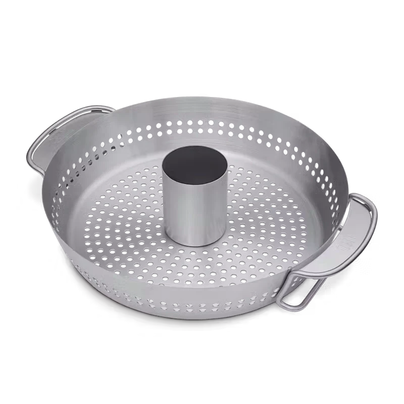 Weber Crafted Stainless Steel Gourmet BBQ System (GBS) Poultry Roaster - Versatile 2-in-1 Design for Chicken and Sides