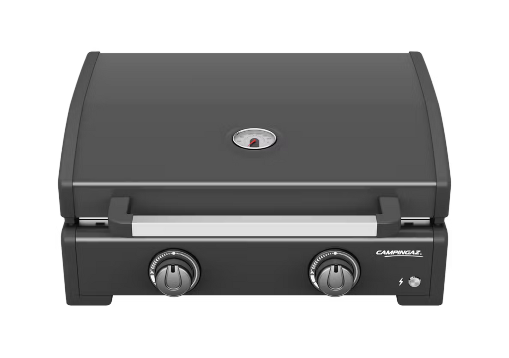 Campingaz Onyx 2 Burner Gas Plancha Griddle with Lid - Powerful & Even Heat Distribution