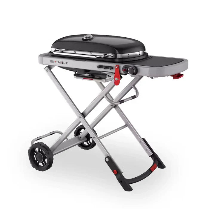 Weber Traveler Portable Folding Gas BBQ Grill - Compact & Versatile Outdoor Cooking