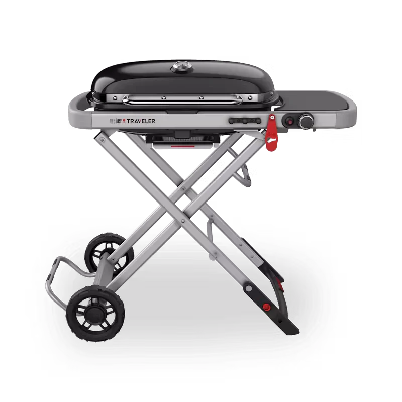 Weber Traveler Portable Folding Gas BBQ Grill - Compact & Versatile Outdoor Cooking