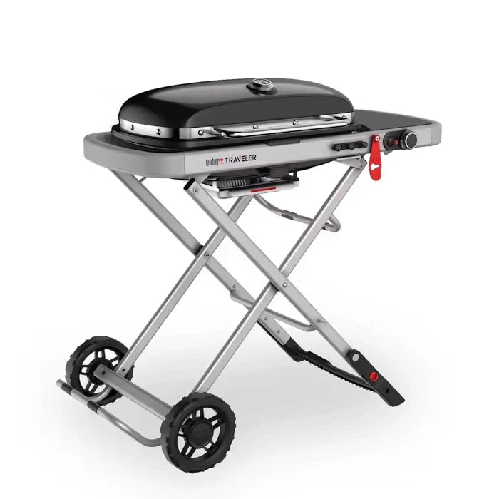 Weber Traveler Portable Folding Gas BBQ Grill - Compact & Versatile Outdoor Cooking