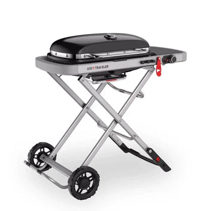 Weber Traveler Portable Folding Gas BBQ Grill - Compact & Versatile Outdoor Cooking