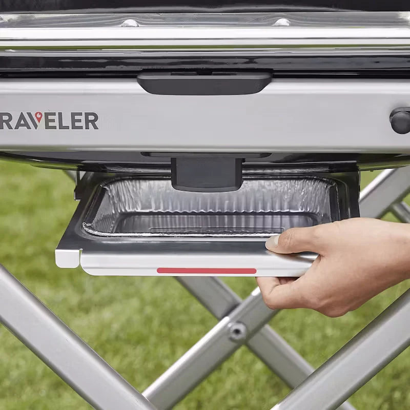 Weber Traveler Portable Folding Gas BBQ Grill - Compact & Versatile Outdoor Cooking