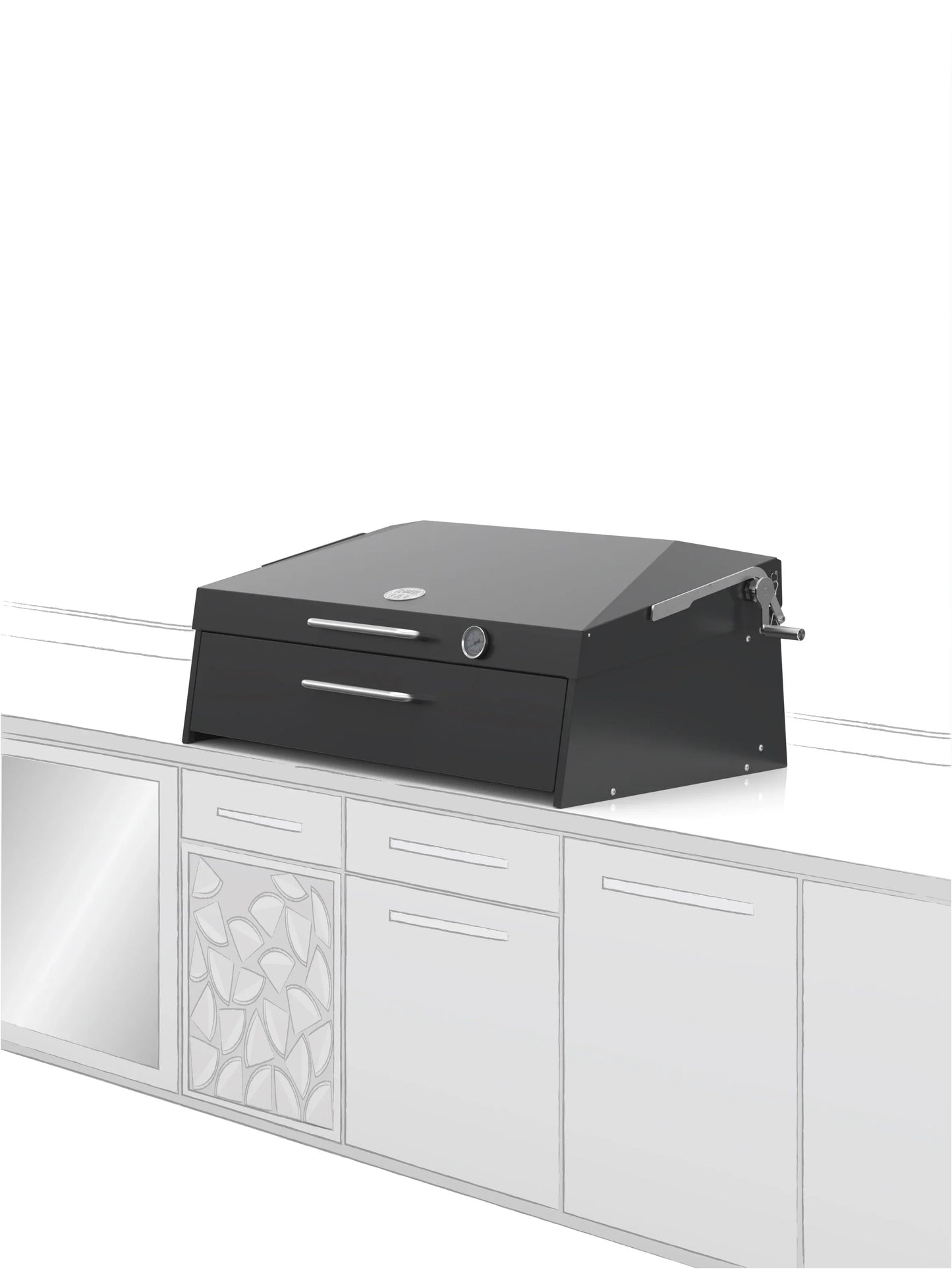 Flamery Large Asado Pro 3.2 BBQ Grill - 100cm 50/50 Split Grill for Outdoor Kitchens