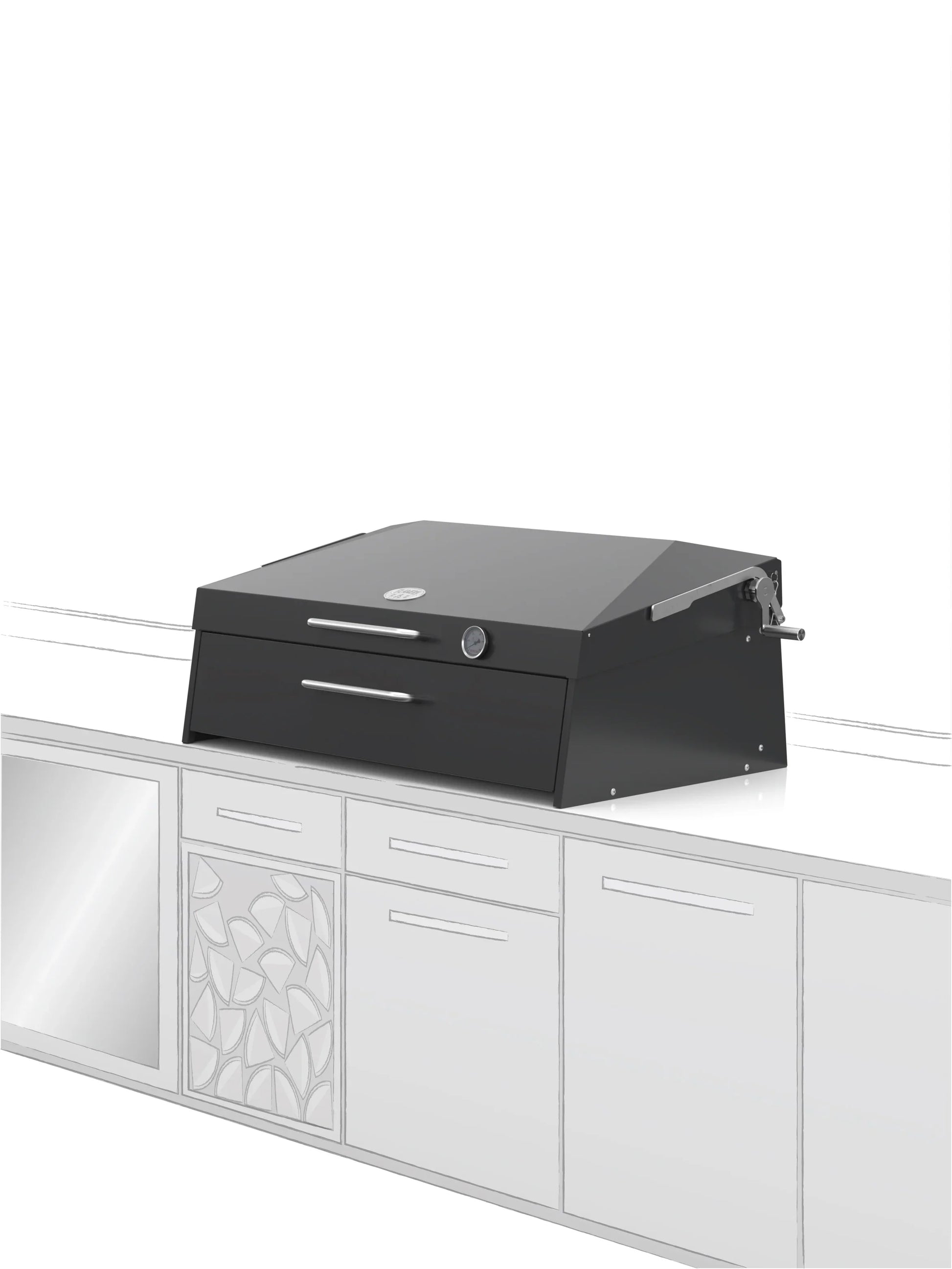 Flamery Large Asado Pro 3.2 BBQ Grill - 100cm 50/50 Split Grill for Outdoor Kitchens