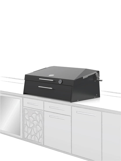 Flamery Large Asado Pro 3.2 BBQ Grill - 100cm 50/50 Split Grill for Outdoor Kitchens