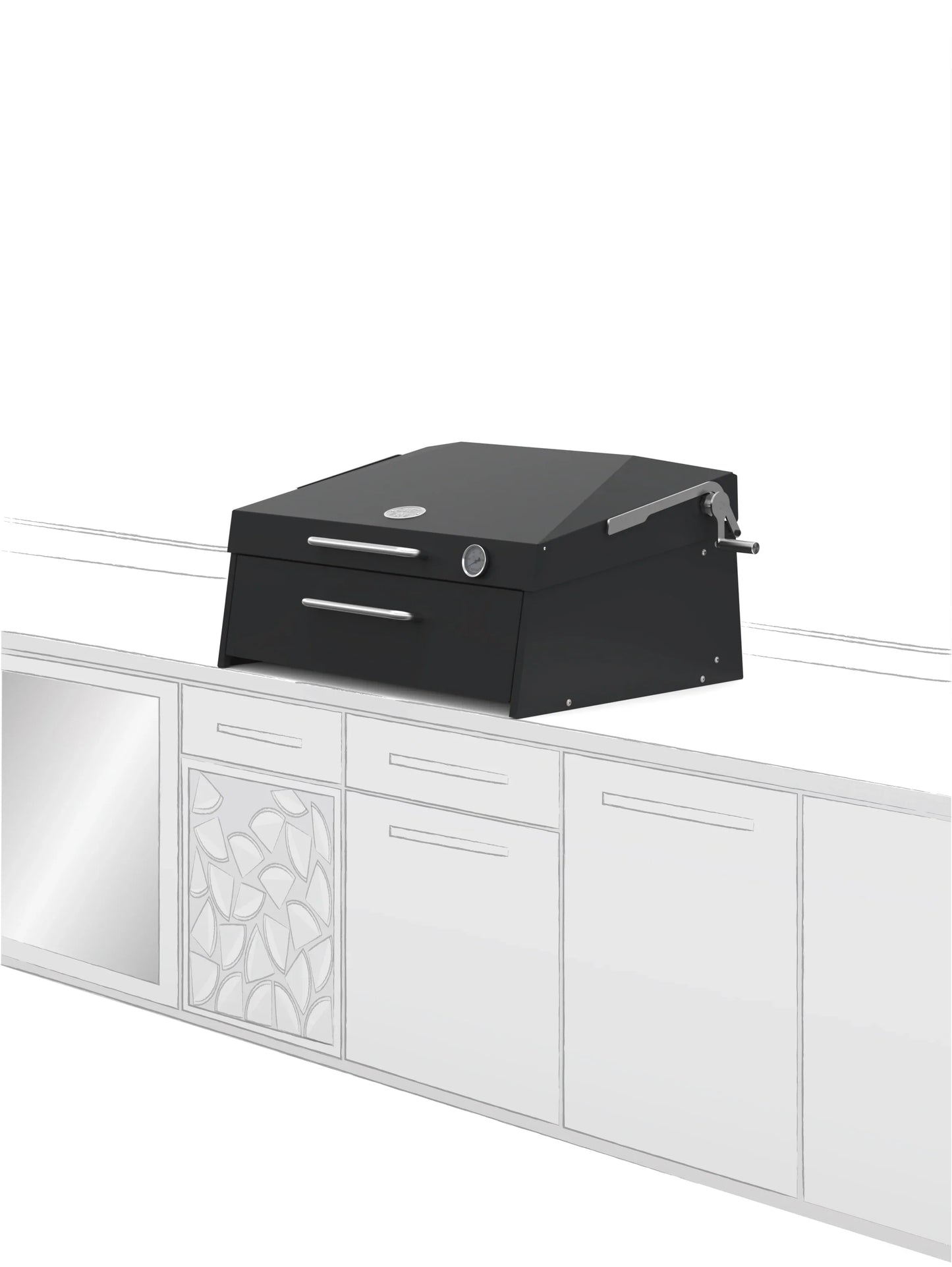 Flamery Small Asado Pro 3.1 Built-In Grill - Compact Argentinian Live-Fire Cooking