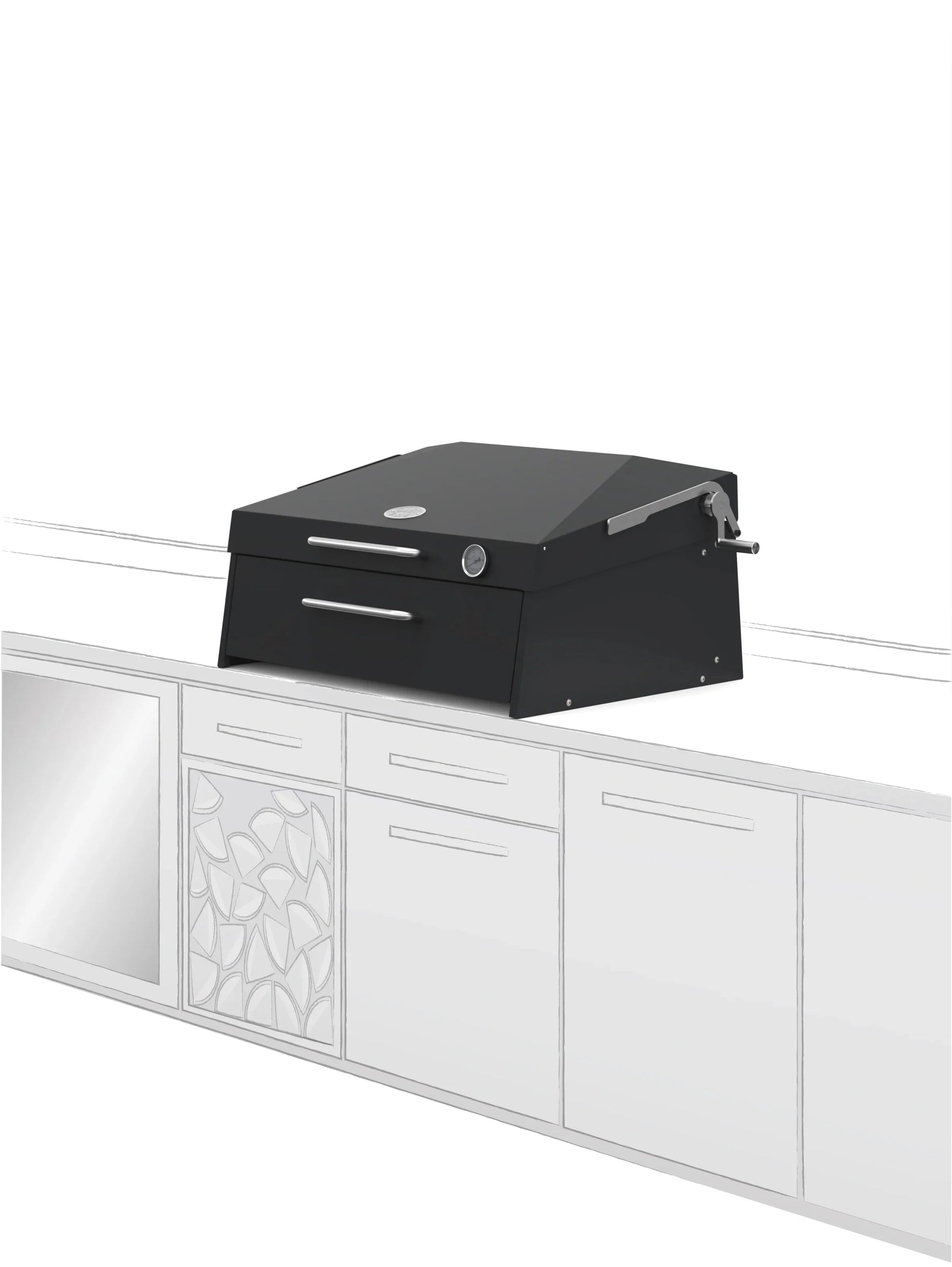 Flamery Small Asado Pro 3.1 Built-In Grill - Compact Argentinian Live-Fire Cooking