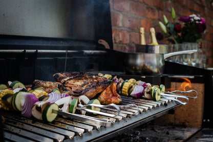 Flamery Large Asado Pro 3.2 BBQ Grill - 100cm 50/50 Split Grill for Outdoor Kitchens