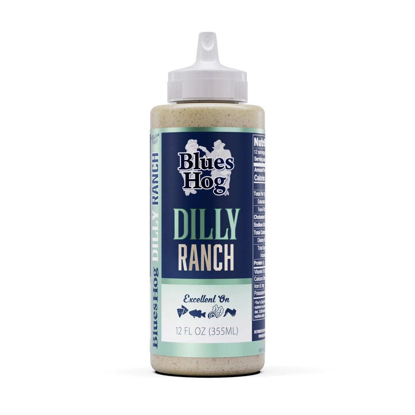 Blues Hog Dilly Ranch Sauce - 355ml Bottle | Tangy Dill & Creamy Ranch Dressing for Tacos, Salads, Dips & More