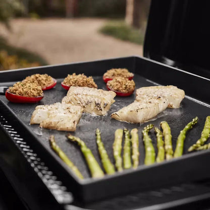 Weber Slate Premium 56cm Dual-Zone Gas Plancha Griddle BBQ with 2 Burners