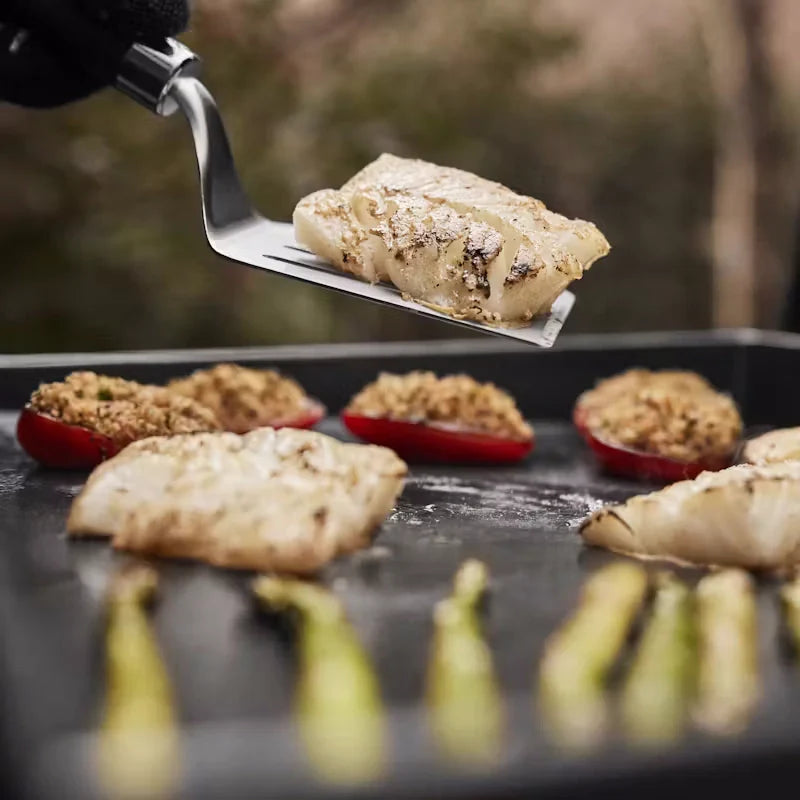 Weber Slate Premium 56cm Dual-Zone Gas Plancha Griddle BBQ with 2 Burners