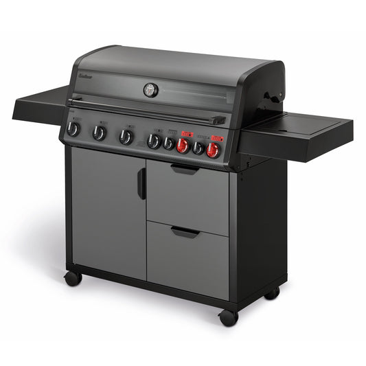 Enders Hyde 6 SIKR Turbo II: Premium 6-Burner Gas BBQ with 800°C Turbo Zone and Infrared Rotisserie