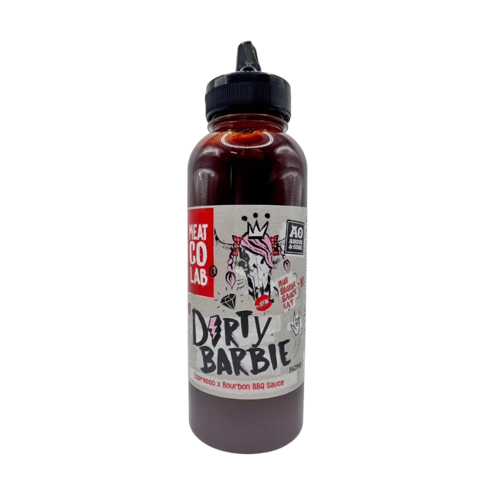 Dirty Barbie Espresso x Bourbon BBQ Sauce - 350ml Squeezy Bottle for Beef, Chicken & Pork