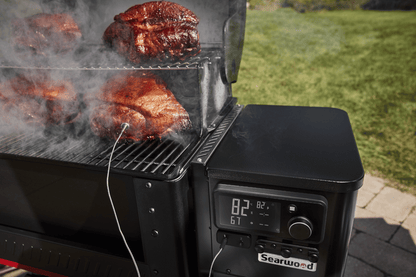 Weber Searwood XL 600 Wood Pellet BBQ Smoker: Versatile Outdoor Cooking with Smart Features