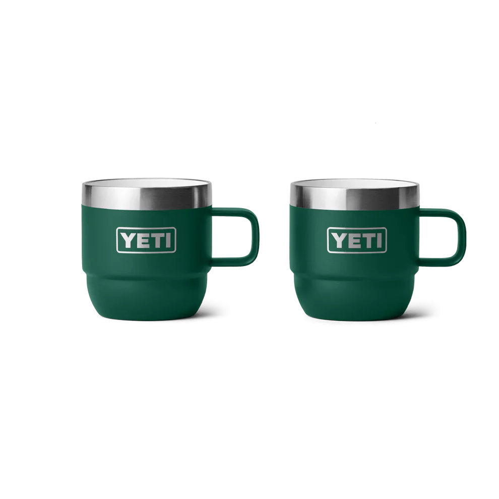 Yeti Rambler 6oz Stackable Mugs - Pack of 2 - Insulated Ceramic Lined Drinkware