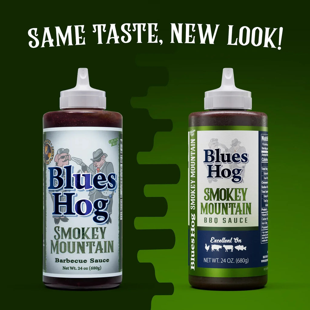 Blues Hog Smokey Mountain BBQ Sauce - 680g Squeeze Bottle - Rich Hickory Smoked Flavor for Ribs, Pork, Chicken, and Beef
