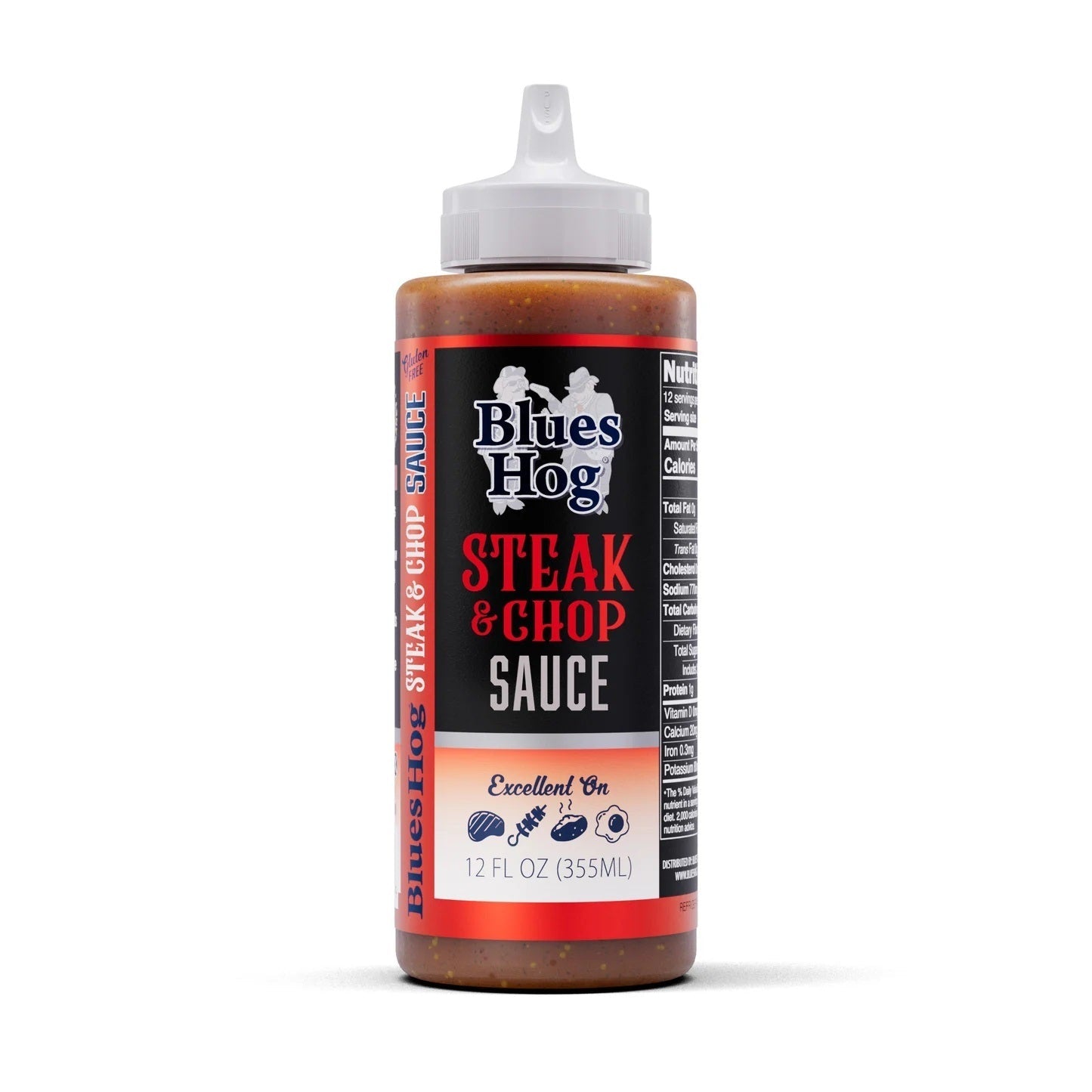 Blues Hog Steak & Chop Sauce - 355ml Bottle | Bold & Tangy Marinade & Dipping Sauce