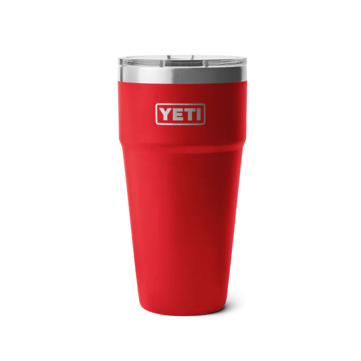 Yeti Rambler 30oz Stackable Cup - Rescue Red, Vacuum Insulated for Hot & Cold Drinks