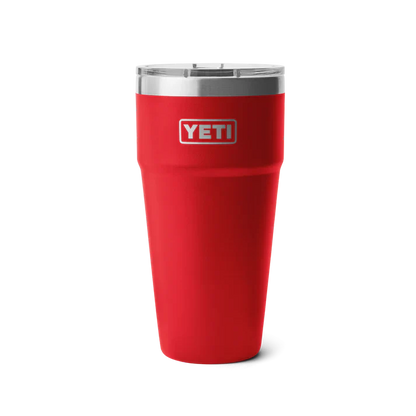 Yeti Rambler 30oz Stackable Cup - Rescue Red, Vacuum Insulated for Hot & Cold Drinks