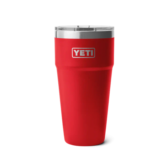 Yeti Rambler 30oz Stackable Cup - Rescue Red, Vacuum Insulated for Hot & Cold Drinks