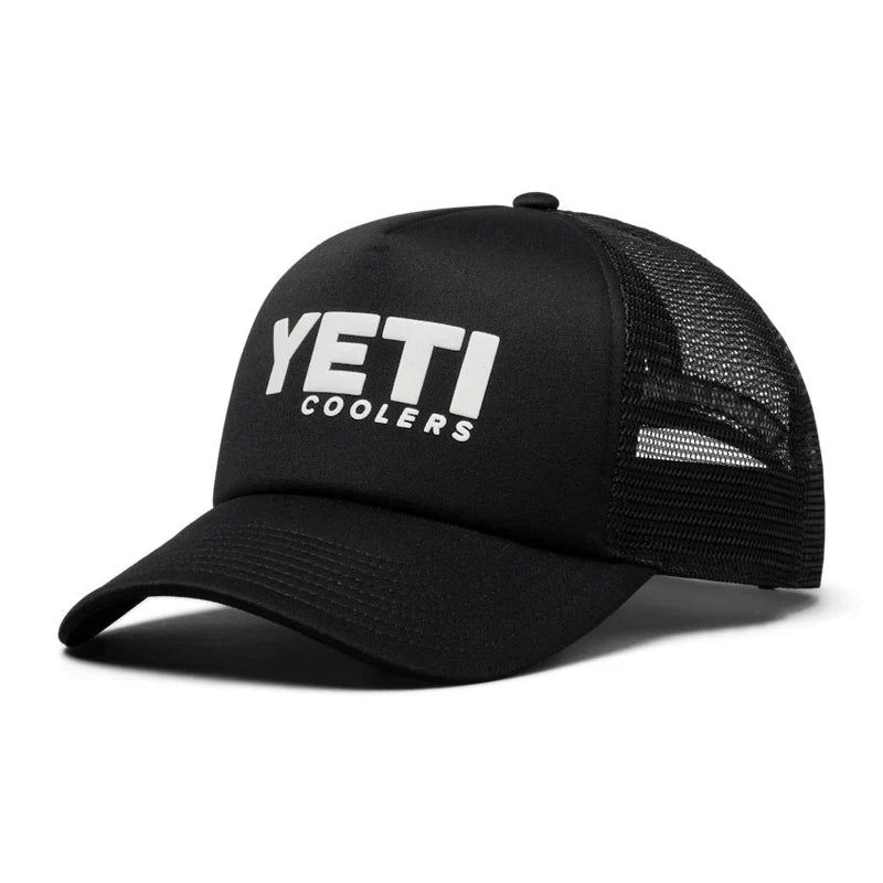 Yeti Coolers Black Foam Trucker Hat - Comfortable & Stylish Outdoor Headwear