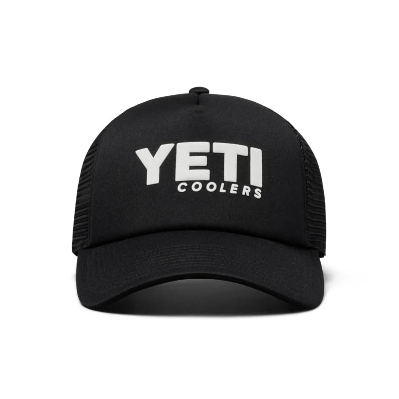 Yeti Coolers Black Foam Trucker Hat - Comfortable & Stylish Outdoor Headwear
