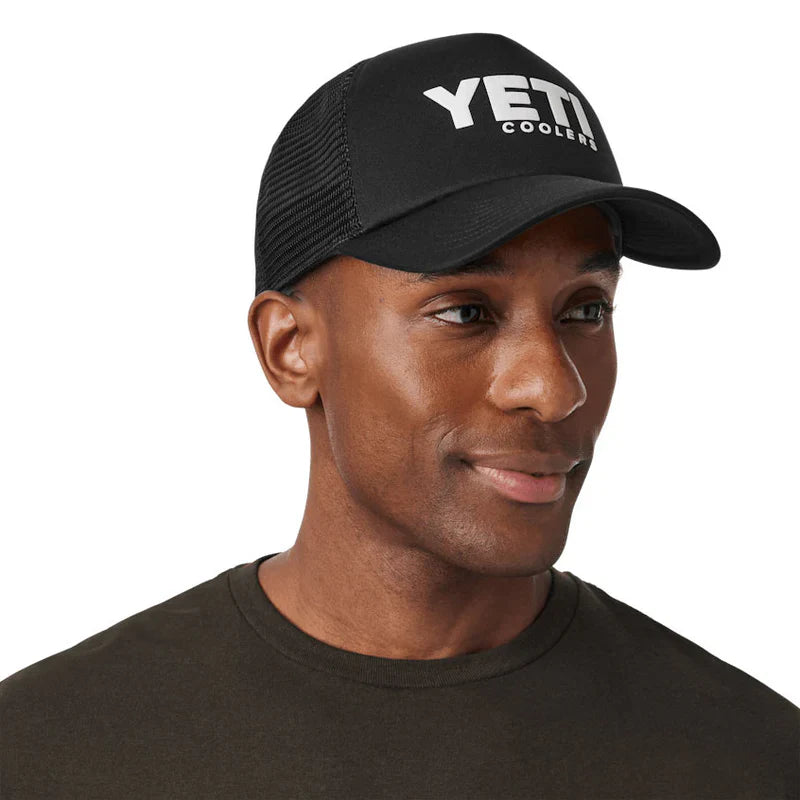 Yeti Coolers Black Foam Trucker Hat - Comfortable & Stylish Outdoor Headwear
