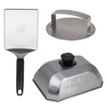 Blackstone 3-Piece Professional Burger Grilling Kit with Spatula, Press, and Basting Dome - Stainless Steel, Dishwasher Safe