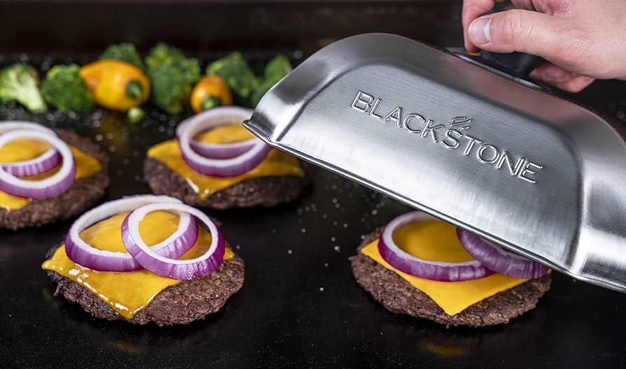 Blackstone 3-Piece Professional Burger Grilling Kit with Spatula, Press, and Basting Dome - Stainless Steel, Dishwasher Safe