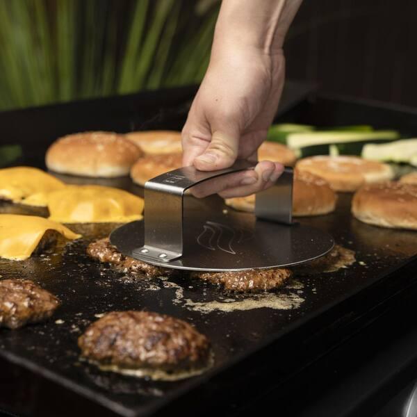 Blackstone 3-Piece Professional Burger Grilling Kit with Spatula, Press, and Basting Dome - Stainless Steel, Dishwasher Safe