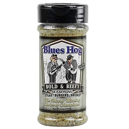 Blues Hog Bold & Beefy Seasoning - Gluten-Free Rub for Steak, Brisket, Burgers, and Vegetables (170g)