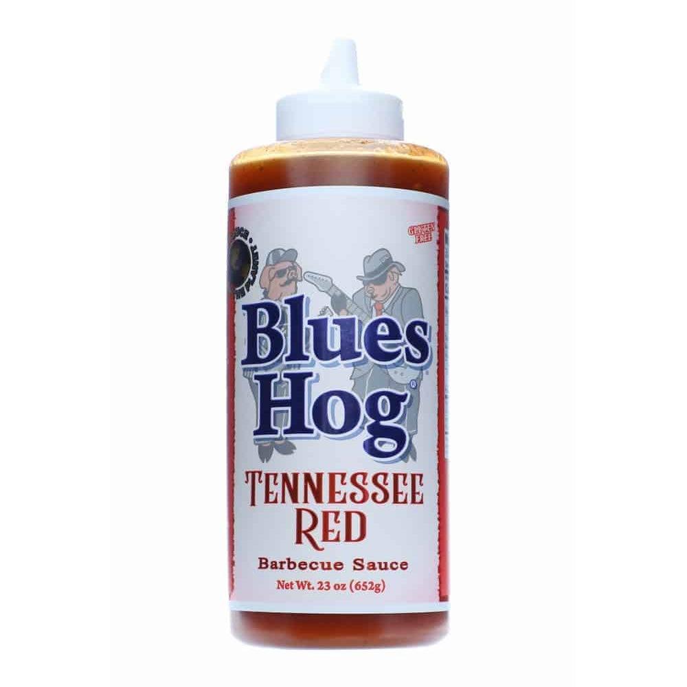 Blues Hog Tennessee Red BBQ Sauce - Zesty Vinegar & Pepper Marinade, Baste, and Dipping Sauce (650g Squeeze Bottle)