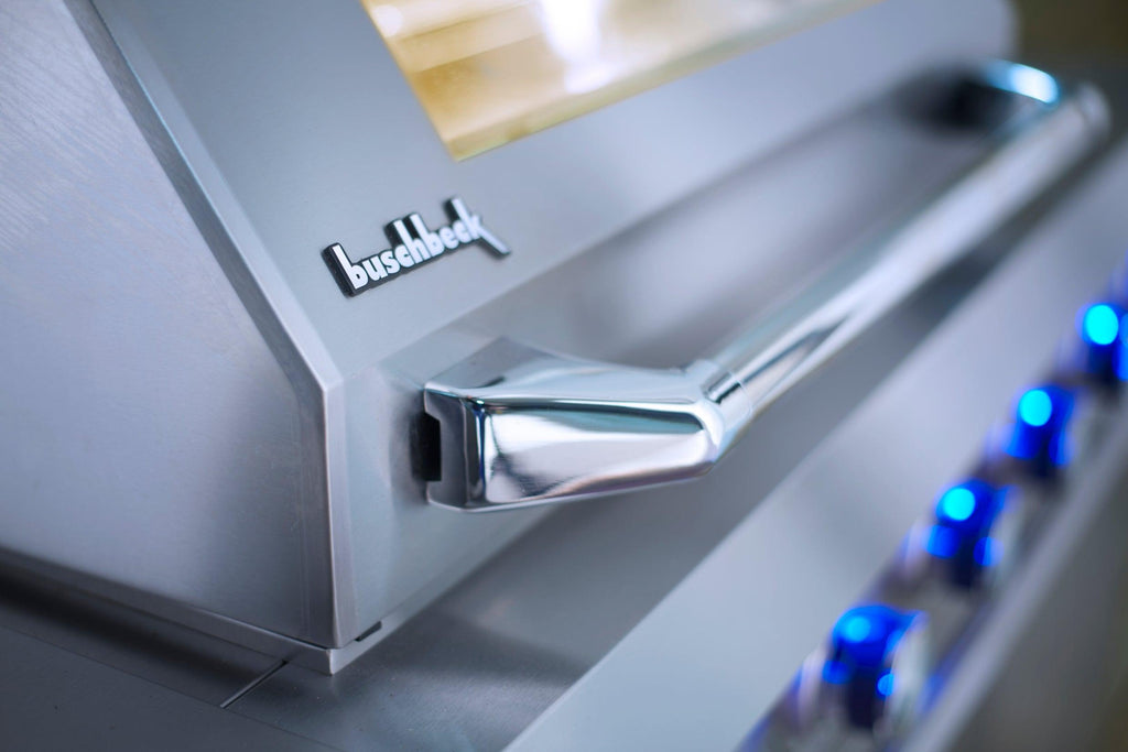 Buschbeck Oxford 4-Burner Stainless Steel Outdoor Kitchen with Built-in Fridge, Sink, and Side Burner