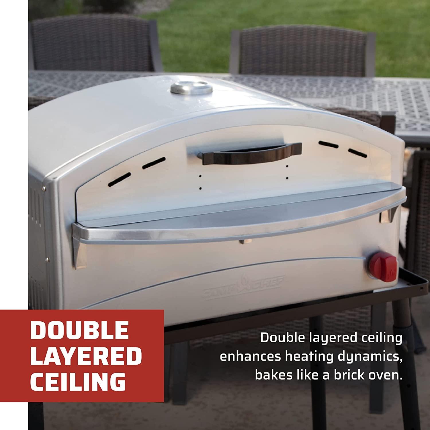 Camp Chef Italia Portable Gas Pizza Oven - Fast & Authentic Brick Oven Taste