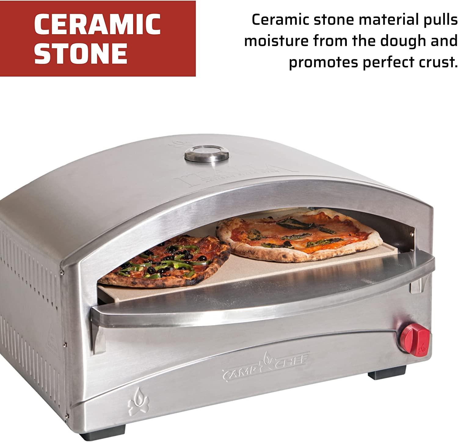 Camp Chef Italia Portable Gas Pizza Oven - Fast & Authentic Brick Oven Taste