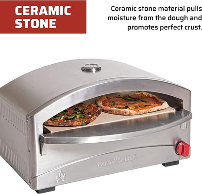 Camp Chef Italia Portable Gas Pizza Oven - Fast & Authentic Brick Oven Taste