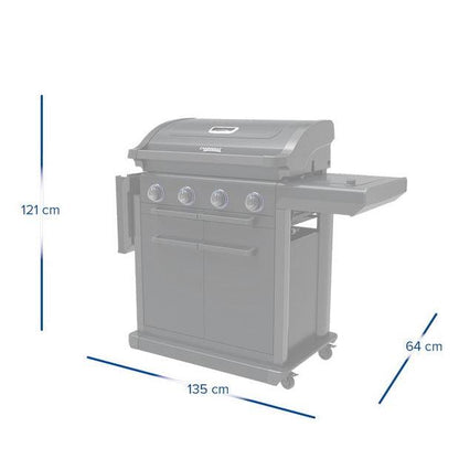 Campingaz 4 Series Onyx S Stainless Steel Gas Barbecue with Side Burner and Culinary Modular System