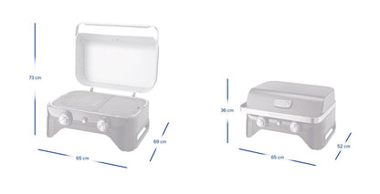 Campingaz Attitude 2100 LX Portable Propane Gas Grill BBQ with Blue Flame Burners - Compact & Easy Clean