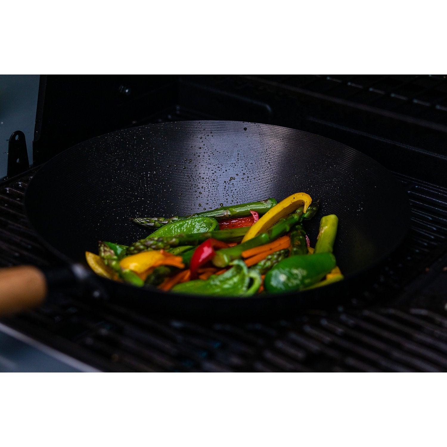 Campingaz Modular BBQ Mandarin Wok - Non-Stick Carbon Steel for Oriental Cooking