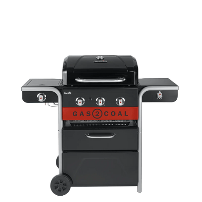 Char-Broil Gas2Coal 2.0 Hybrid BBQ: 3-Burner Grill for Versatile Gas or Charcoal Cooking