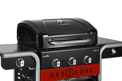Char-Broil Gas2Coal 2.0 Hybrid BBQ: 3-Burner Grill for Versatile Gas or Charcoal Cooking