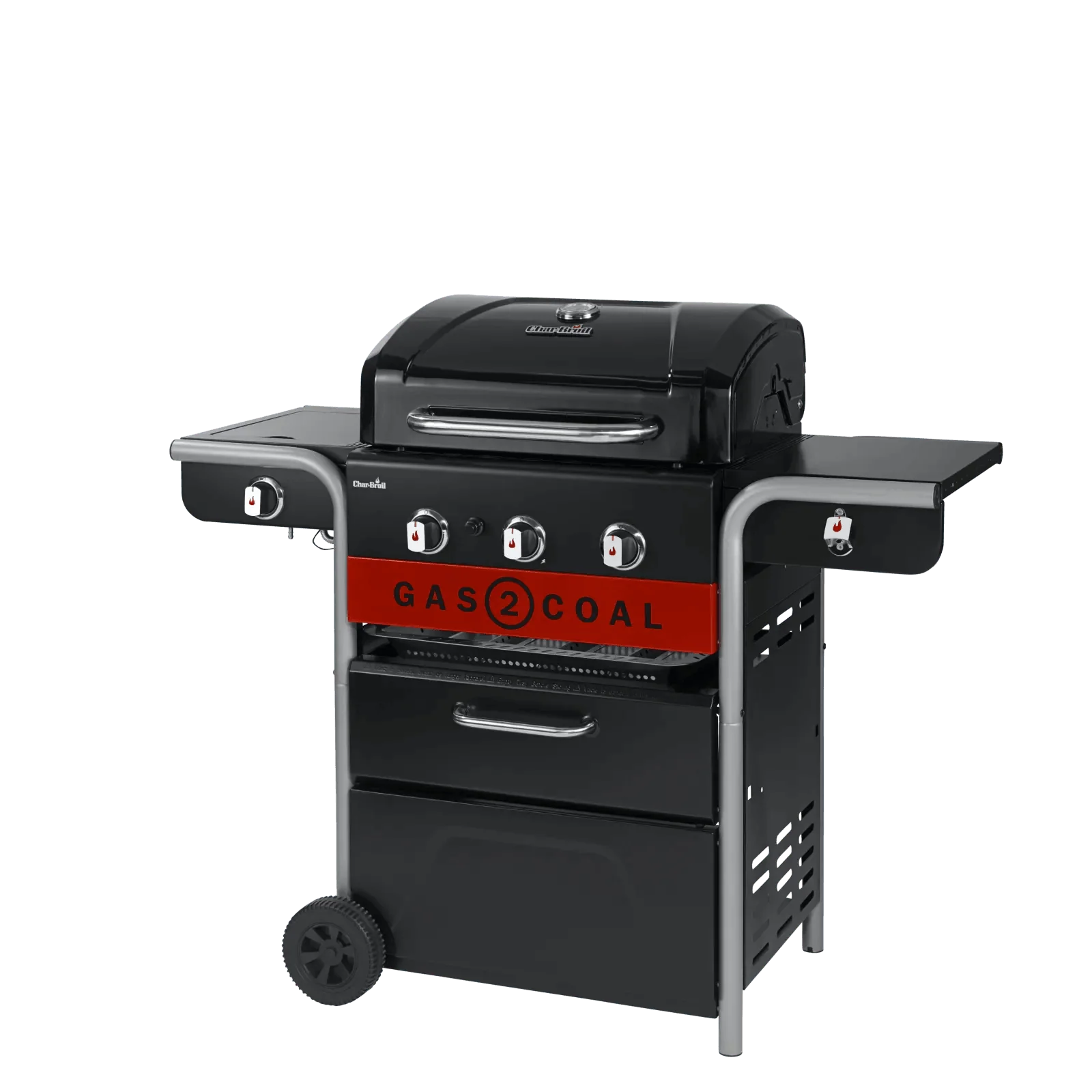 Char-Broil Gas2Coal 2.0 Hybrid BBQ: 3-Burner Grill for Versatile Gas or Charcoal Cooking