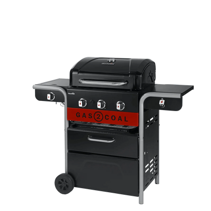 Char-Broil Gas2Coal 2.0 Hybrid BBQ: 3-Burner Grill for Versatile Gas or Charcoal Cooking