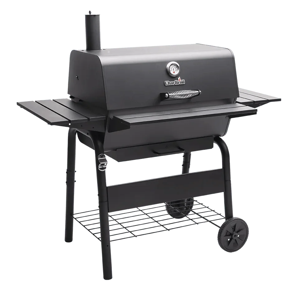 Char-Broil Fusion L Charcoal BBQ Grill - Adjustable Grate, Ash Tray, Warming Rack