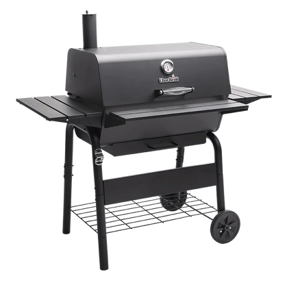 Char-Broil Fusion L Charcoal BBQ Grill - Adjustable Grate, Ash Tray, Warming Rack